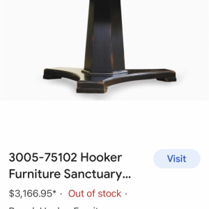 Hooker copper Dining Table - $