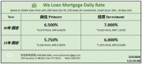 威隆贷款 WLM 今日房屋贷款利率  02/03/2025