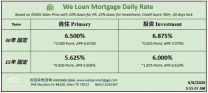 威隆贷款 WLM 今日房屋贷款利率 06/06/2025