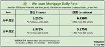 威隆贷款 WLM 今日房屋贷款利率 07/28/2025
